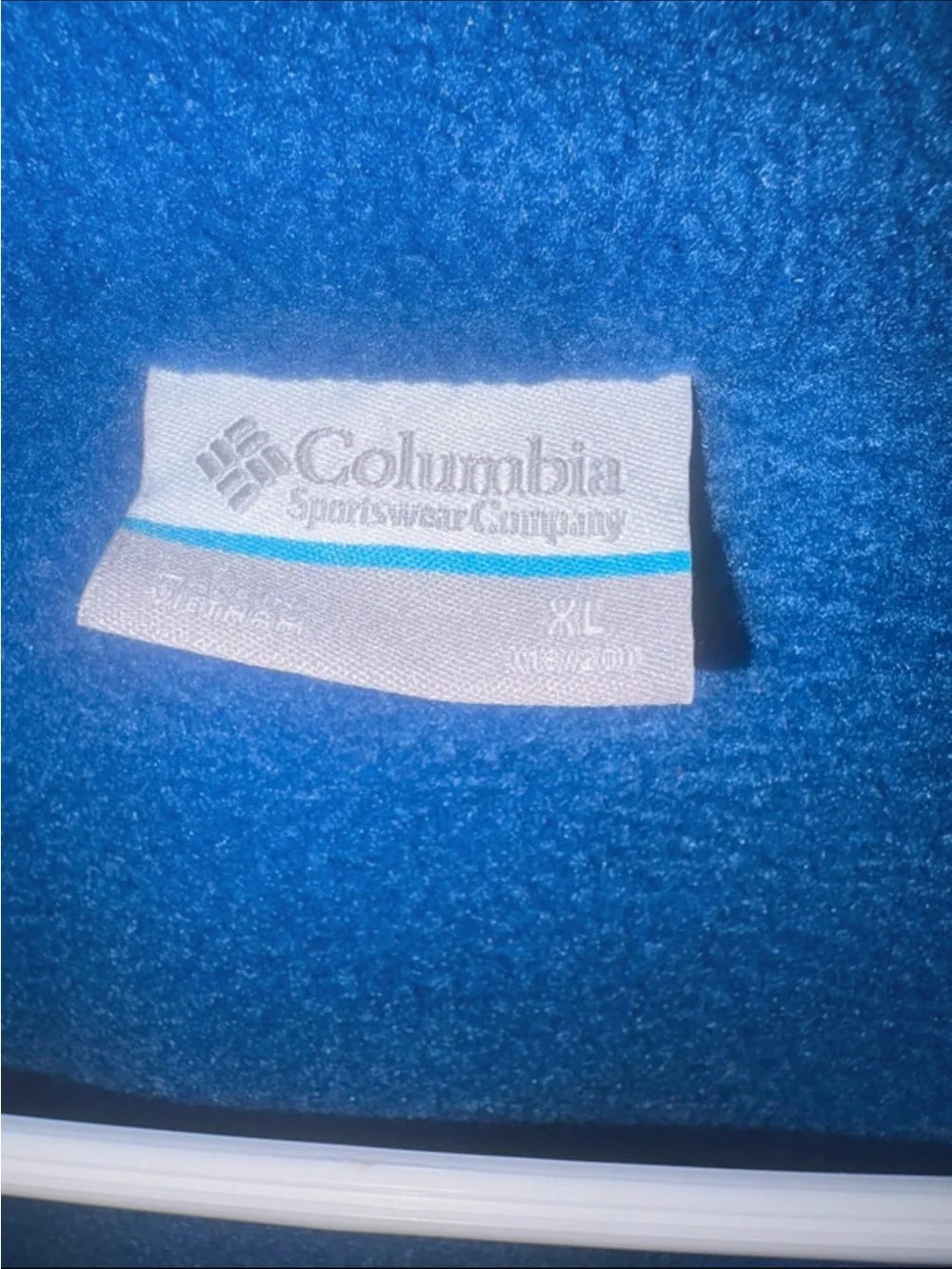 Columbia Blue Fleece Jacket with Logo Tag